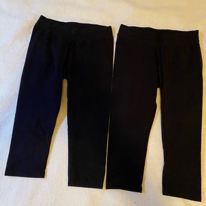 2 pc Bundle Crop Black Leggings